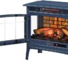 duraflame Freestanding Electric Fireplace Stove Heater with 3D Flame Effect for 1,000 Sq. Ft. Room, Navy