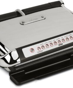 All-Clad Electric Indoor Grill, AutoSense Stainless Steel Panini Grill Press Sandwich Maker, Automatic 1800W Smokeless, Removable Plates, Dishwasher Safe
