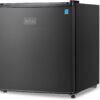 BLACK+DECKER 1.7 Cu. Ft. Compact Refrigerator, ENERGY STAR Certified, Single Door Mini Fridge with Chiller Compartment, Personal Fridge for Home or Dorm Room, R600a Refrigerant, BCRK17B, Black