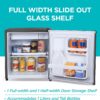 BLACK+DECKER 1.7 Cu. Ft. Compact Refrigerator, ENERGY STAR Certified, Single Door Mini Fridge with Chiller Compartment, Personal Fridge for Home or Dorm Room, R600a Refrigerant, BCRK17B, Black