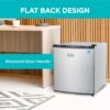 BLACK+DECKER 1.7 Cu. Ft. Compact Refrigerator, ENERGY STAR Certified, Single Door Mini Fridge with Chiller Compartment, Personal Fridge for Home or Dorm Room, R600a Refrigerant, BCRK17V,Stainless Look