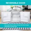 BLACK+DECKER 1.7 Cu. Ft. Compact Refrigerator, ENERGY STAR Certified, Single Door Mini Fridge with Chiller Compartment, Personal Fridge for Home or Dorm Room, R600a Refrigerant, BCRK17V,Stainless Look