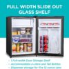 BLACK+DECKER 2.5 Cu. Ft. Compact Refrigerator, ENERGY STAR Certified, Single Door Mini Fridge with Chiller Compartment, Personal Fridge for Home or Dorm Room, R600a Refrigerant, BCRK25B, Black