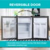 BLACK+DECKER 2.5 Cu. Ft. Compact Refrigerator, ENERGY STAR Certified, Single Door Mini Fridge with Chiller Compartment, Personal Fridge for Home or Dorm Room, R600a Refrigerant, BCRK25B, Black