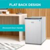 BLACK+DECKER 2.5 Cu. Ft. Compact Refrigerator, ENERGY STAR Certified, Single Door Mini Fridge with Chiller Compartment, Personal Fridge for Home or Dorm Room, R600a Refrigerant, BCRK25V,Stainless Look