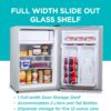 BLACK+DECKER 2.5 Cu. Ft. Compact Refrigerator, ENERGY STAR Certified, Single Door Mini Fridge with Chiller Compartment, Personal Fridge for Home or Dorm Room, R600a Refrigerant, BCRK25V,Stainless Look