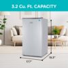 BLACK+DECKER 3.2 Cu. Ft. Compact Refrigerator, ENERGY STAR Small Refrigerator, Single Door Mini Fridge with Chiller Compartment, Personal Fridge for Home or Dorm Room, BCRK32V, Stainless Look