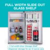 BLACK+DECKER 3.2 Cu. Ft. Compact Refrigerator, ENERGY STAR Small Refrigerator, Single Door Mini Fridge with Chiller Compartment, Personal Fridge for Home or Dorm Room, BCRK32V, Stainless Look