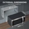 BLACK+DECKER EM044KB19 Over The Range Microwave Oven with One Touch, 1000 Watts, 400 CFM and Auto Cooking, OTR 1.9 Cu.ft