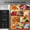 BLACK+DECKER Over the Range Microwave Oven with Vent and One-Touch Auto Cooking, 1.7 cu. ft. OTR Over Stove Microwave, Stainless Steel, 1000 Watts, EM044K6CE-SS