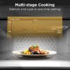 BLACK+DECKER Over the Range Microwave Oven with Vent and One-Touch Auto Cooking, 1.7 cu. ft. OTR Over Stove Microwave, Stainless Steel, 1000 Watts, EM044K6CE-SS