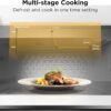 BLACK+DECKER Over the Range Microwave Oven with Vent and One-Touch Auto Cooking, 1.7 cu. ft. OTR Over Stove Microwave, White, 1000 Watts, EM044K6CF-WH
