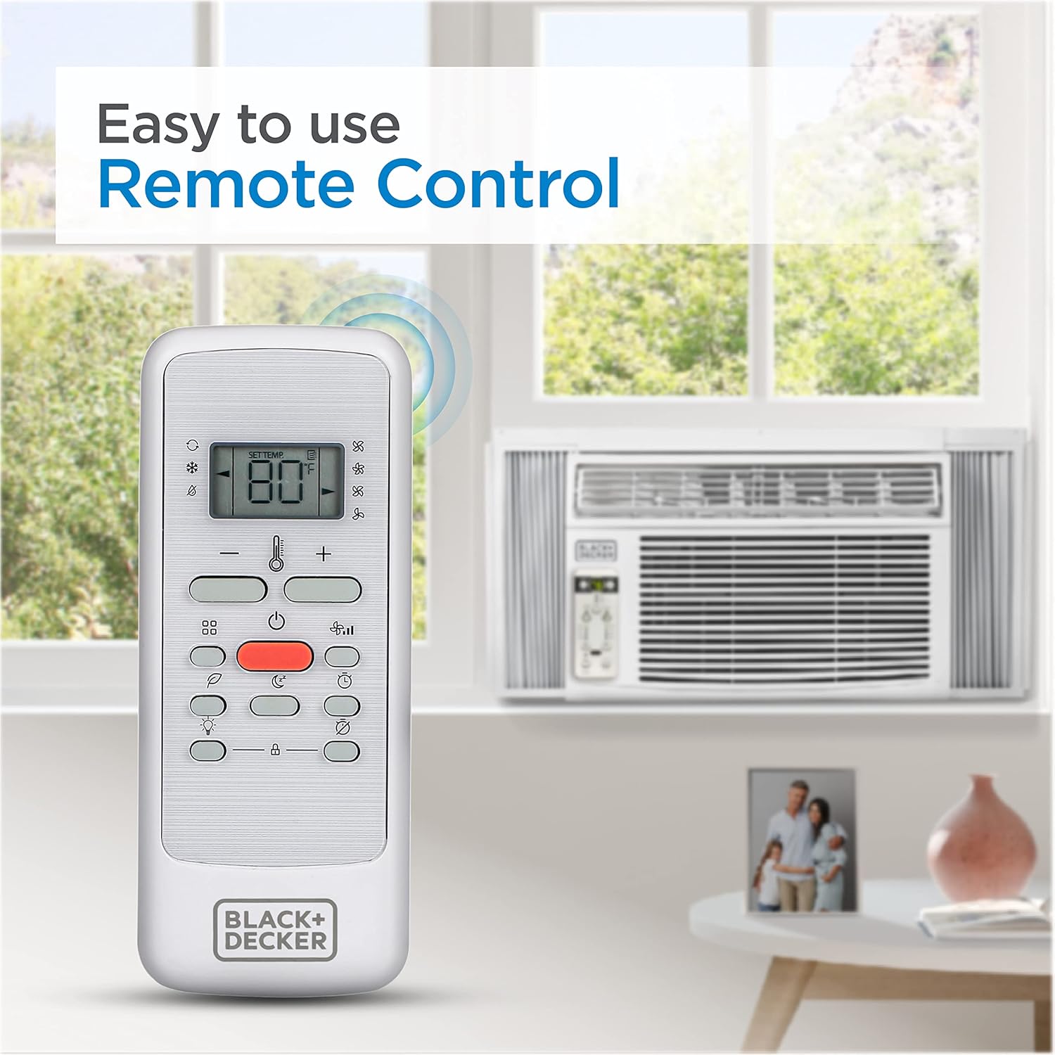 BLACK+DECKER Window Air Conditioner 12000 BTU, AC Window Unit Cools Up to 550 Square Feet, Window AC Unit with Remote Control, 3 Cooling Speeds and Fan Only Function, BD12WT6, White2 BLACK+DECKER Window Air Conditioner 12000 BTU, AC Window Unit Cools Up to 550 Square Feet, Window AC Unit with Remote Control, 3 Cooling Speeds and Fan Only Function, BD12WT6, White