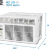 BLACK+DECKER Window Air Conditioner 12000 BTU, AC Window Unit Cools Up to 550 Square Feet, Window AC Unit with Remote Control, 3 Cooling Speeds and Fan Only Function, BD12WT6, White BLACK+DECKER Window Air Conditioner 12000 BTU, AC Window Unit Cools Up to 550 Square Feet, Window AC Unit with Remote Control, 3 Cooling Speeds and Fan Only Function, BD12WT6, White