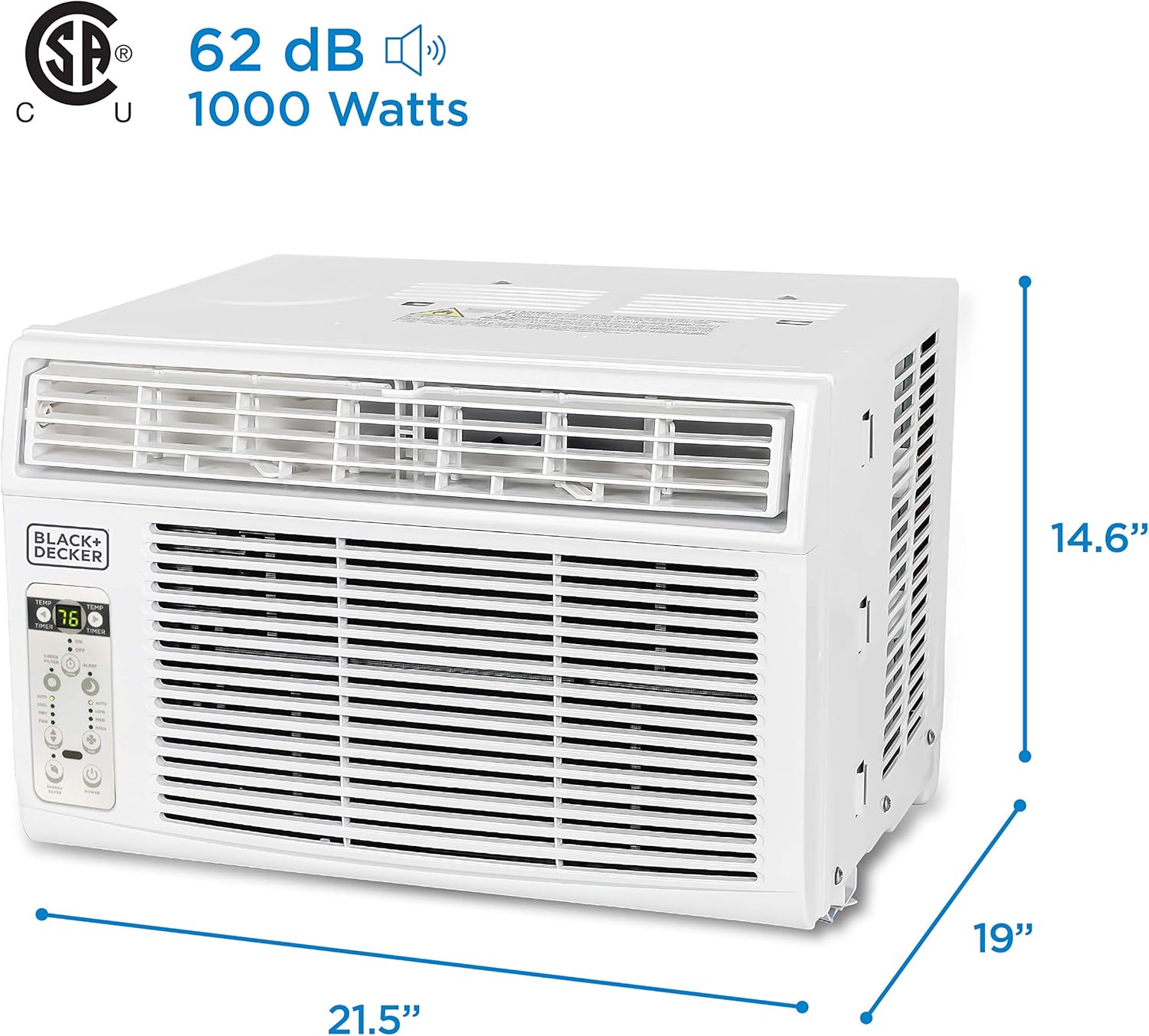 BLACK+DECKER Window Air Conditioner 12000 BTU, AC Window Unit Cools Up to 550 Square Feet, Window AC Unit with Remote Control, 3 Cooling Speeds and Fan Only Function, BD12WT6, White22 BLACK+DECKER Window Air Conditioner 12000 BTU, AC Window Unit Cools Up to 550 Square Feet, Window AC Unit with Remote Control, 3 Cooling Speeds and Fan Only Function, BD12WT6, White
