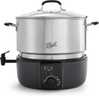 Ball EasyCanner Electric Water Bath Canner, 21-Quart Capacity, Automated Heating, Multicooker & Steamer Functionality
