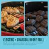 Bistro Pro Electric Grill & Griddle + Charcoal Mode, Red - 25302146