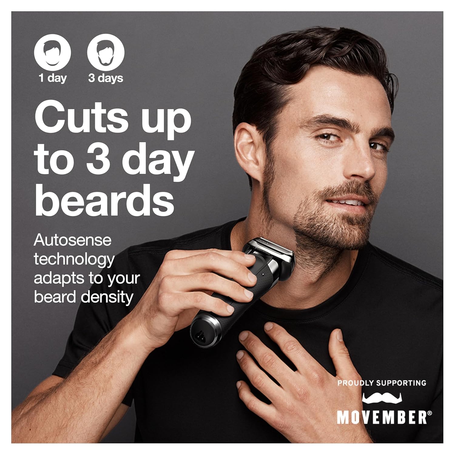 Braun Electric Razor for Men With Precision Beard Trimmer, Rechargeable, Wet & Dry Foil Shaver, Clean & Charge Station & Travel Case, Silver, 3 Piece Set Braun Electric Razor for Men With Precision Beard Trimmer, Rechargeable, Wet & Dry Foil Shaver, Clean & Charge Station & Travel Case, Silver, 3 Piece Set - Image 2