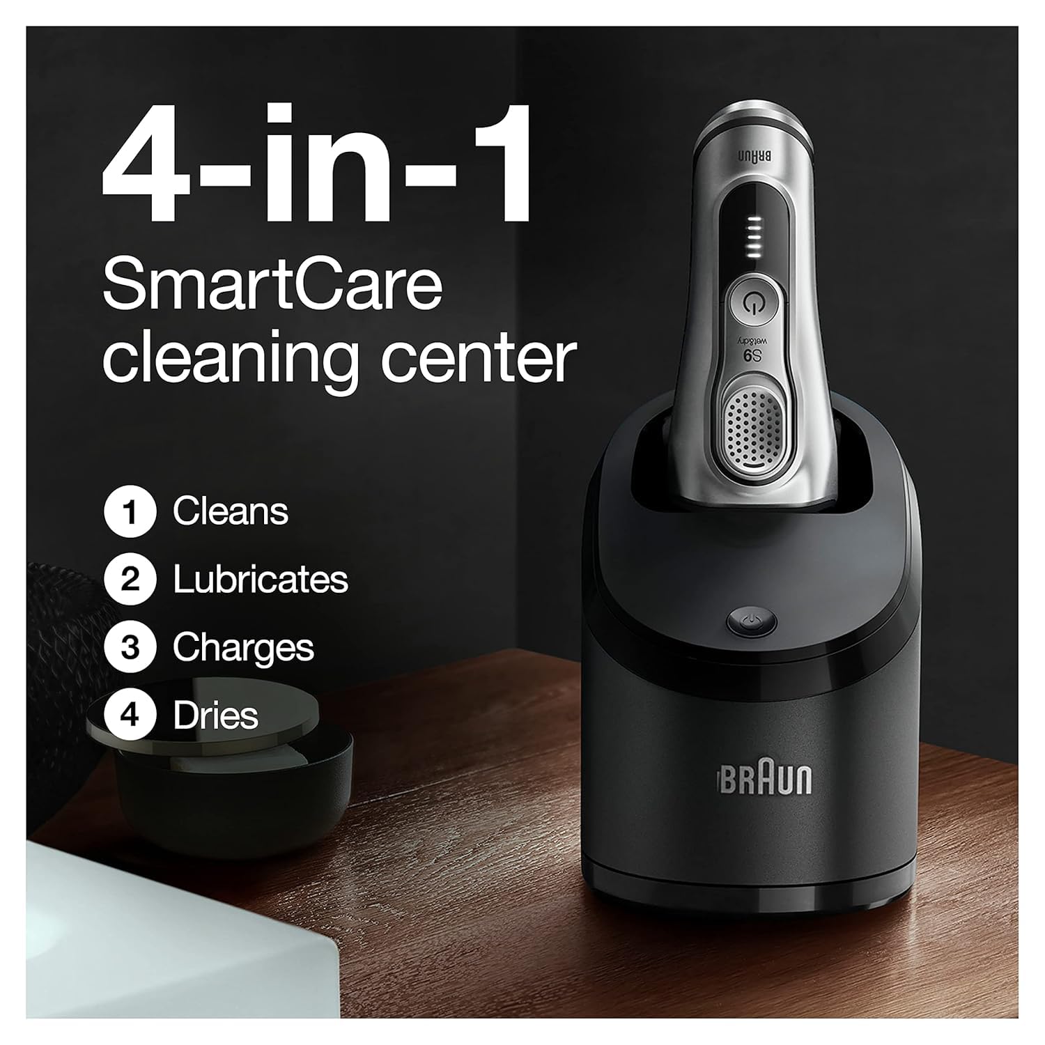 Braun Electric Razor for Men With Precision Beard Trimmer, Rechargeable, Wet & Dry Foil Shaver, Clean & Charge Station & Travel Case, Silver, 3 Piece Set Braun Electric Razor for Men With Precision Beard Trimmer, Rechargeable, Wet & Dry Foil Shaver, Clean & Charge Station & Travel Case, Silver, 3 Piece Set - Image 5