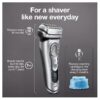 Braun Electric Razor for Men With Precision Beard Trimmer, Rechargeable, Wet & Dry Foil Shaver, Clean & Charge Station & Travel Case, Silver, 3 Piece Set Braun Electric Razor for Men With Precision Beard Trimmer, Rechargeable, Wet & Dry Foil Shaver, Clean & Charge Station & Travel Case, Silver, 3 Piece Set