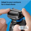 Braun Electric Shaver for Men, Series 5 5150cs, Wet & Dry Razor, Turbo Shaving Mode, Foil Shaver, with Beard Trimmer, Body Groomer and Charging Stand, Blue, Holiday Gifts for Men
