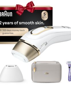 Braun IPL Silk·Expert Pro 5 PL5157 Latest Generation IPL, Permanent Visible Hair Reduction, Holiday Gifts for Women and Men, at-Home Hair Removal System with Soft Pouch and Precision Head