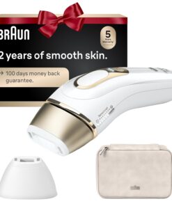 Braun IPL at Home Laser Hair Removal for Women and Men, Silk Expert Pro 5 PL5137 with Venus Swirl Razor, Permanent Visible Hair Reduction in Hair Regrowth for Body & Face, Corded, PL5137
