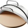 Breeo Grill Dome Hinged Stainless Steel Dome w/Built-in Thermometer, Griddle Accessories Kit, Outdoor Set for Live-Fire Cooking Fits X/24, X/30 Series - Outpost Grill Required