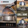 Breeo Grill Dome and Outpost Grill Bundle – Hinged Stainless Steel Dome w/Built-in Thermometer, Griddle Accessories Kit, Outdoor Set for Live-Fire Cooking – Fits X/19, Y Series