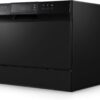 COMFEE’ Countertop Dishwasher, Energy Star Portable Dishwasher, 6 Place Settings & 8 Washing Programs, Speed, Baby-Care, ECO& Glass, Dish Washer for Dorm, RV& Apartment, Black