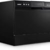 COMFEE’ Countertop Dishwasher, Energy Star Portable Dishwasher, 6 Place Settings & 8 Washing Programs, Speed, Baby-Care, ECO& Glass, Dish Washer for Dorm, RV& Apartment, Black