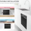 COMFEE’ Countertop Dishwasher, Energy Star Portable Dishwasher, 6 Place Settings & 8 Washing Programs, Speed, Baby-Care, ECO& Glass, Dish Washer for Dorm, RV& Apartment, Black