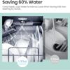 COMFEE' Portable Mini Dishwasher Countertop with 5L Built-in Water Tank for Apartments& RVs, No Hookup Needed, 6 Programs, 360° Dual Spray, 162℉ High-Temp& Air-Dry Function