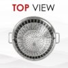 CONCORD Stainless Steel Stock Pot w Steamer Basket. Cookware great for boiling and steaming (120 Quart)