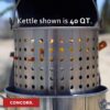CONCORD Stainless Steel Stock Pot w/Steamer Basket. Cookware great for boiling and steaming (80 Quart)