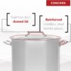 CONCORD Stainless Steel Stock Pot w/Steamer Basket. Cookware great for boiling and steaming (80 Quart)