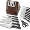Calphalon Kitchen Knife Set with Self-Sharpening Block, 15-Piece Classic High Carbon Knives