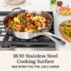 Calphalon Premier Polished 5-Ply Stainless Steel Cookware Set w/Turbo Heat Tech 8 Piece Includes Frying Pans, Pots and Pans Set, Induction, Oven Safe 500F, Silver