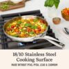 Calphalon Premier Polished 5-Ply Stainless Steel Cookware w/Turbo Heat Tech 10" Fry Pan, Induction, Oven Safe 500F, Silver