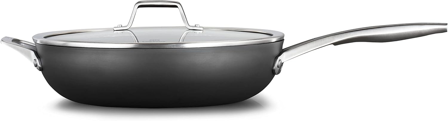 Calphalon Premier Space-Saving Nonstick Cookware Set, 13-inch, Stackable, Hard-Anodized Aluminum Calphalon Premier Space-Saving Nonstick Cookware Set, 13-inch, Stackable, Hard-Anodized Aluminum