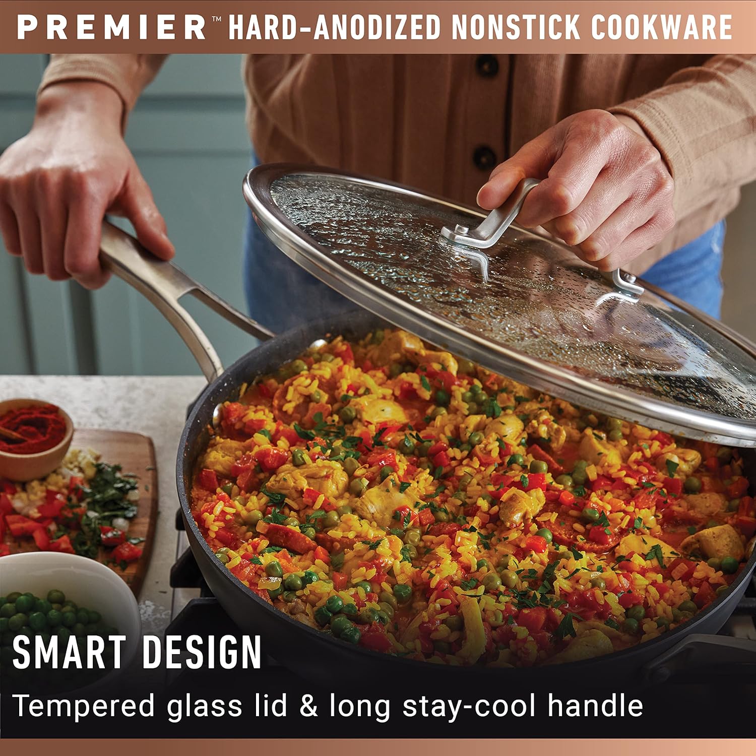 Calphalon Premier Space-Saving Nonstick Cookware Set, 13-inch, Stackable, Hard-Anodized Aluminum7 Calphalon Premier Space-Saving Nonstick Cookware Set, 13-inch, Stackable, Hard-Anodized Aluminum