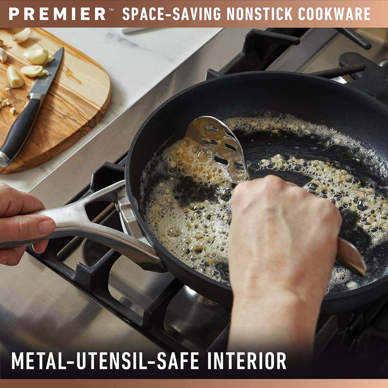 Calphalon Premier Space-Saving Nonstick Cookware Set, 8-Piece, Stackable, Hard-Anodized Aluminum24 Calphalon Premier Space-Saving Nonstick Cookware Set, 8-Piece, Stackable, Hard-Anodized Aluminum