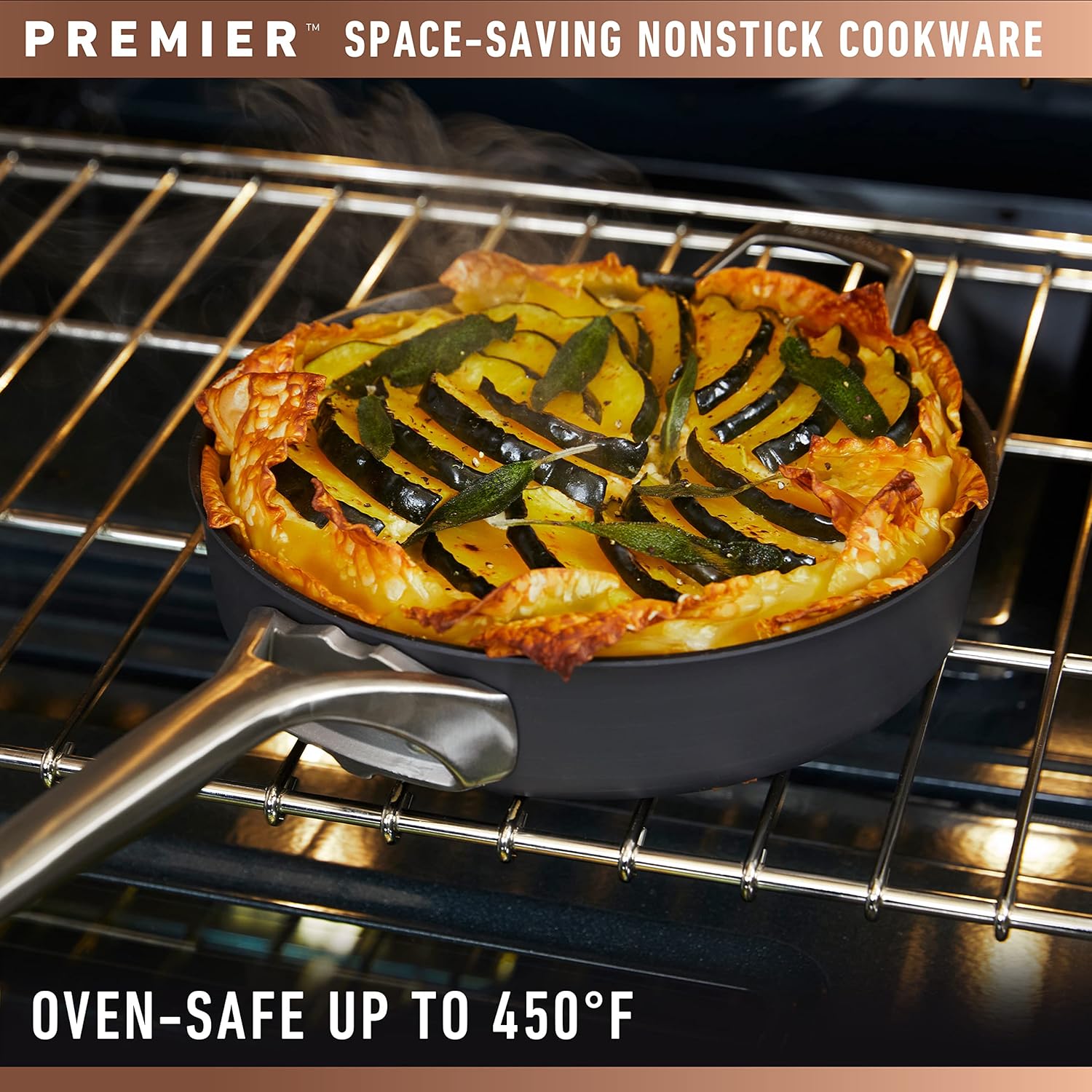 Calphalon Premier Space-Saving Nonstick Cookware Set, 8-Piece, Stackable, Hard-Anodized Aluminum9 Calphalon Premier Space-Saving Nonstick Cookware Set, 8-Piece, Stackable, Hard-Anodized Aluminum