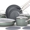 Calphalon® Ceramic Nonstick 12-pc. Cookware Set, Silver Ash