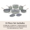 Calphalon® Ceramic Nonstick 12-pc. Cookware Set, Silver Ash Calphalon® Ceramic Nonstick 12-pc. Cookware Set, Silver Ash