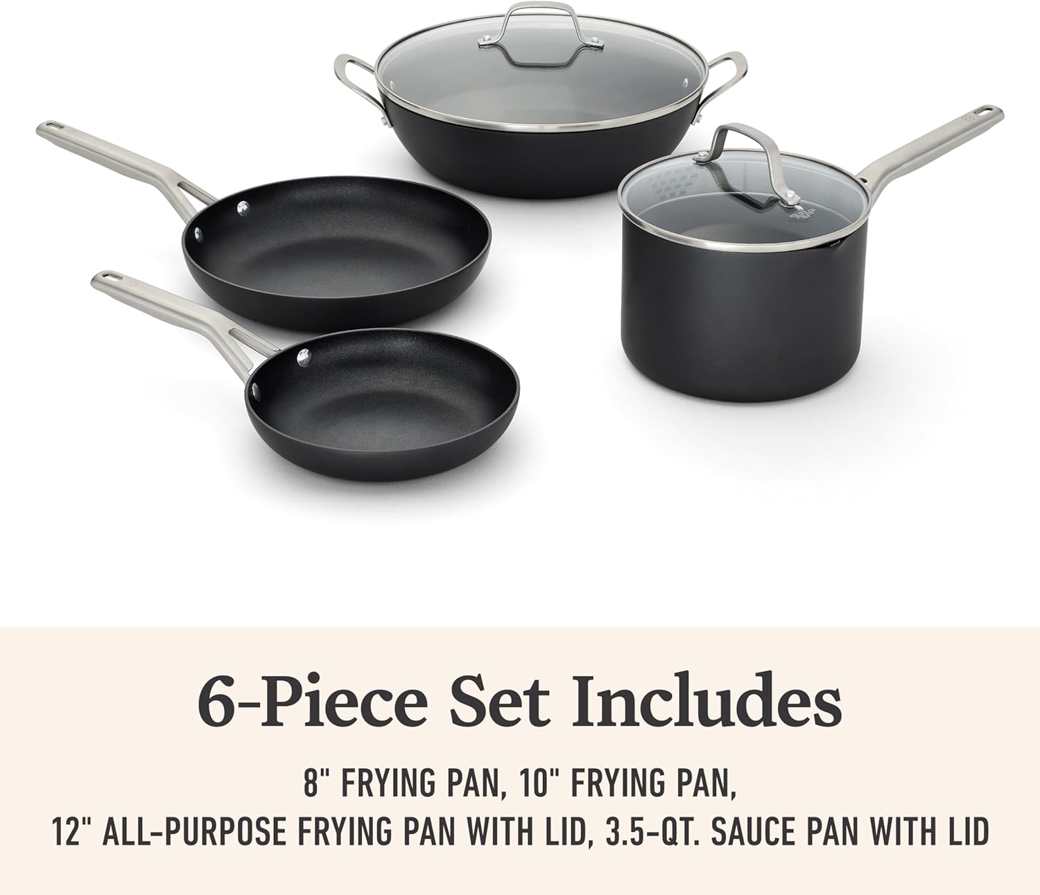 Calphalon® Hard-Anodized Nonstick 6-Piece Cookware Set124 Calphalon® Hard-Anodized Nonstick 6-Piece Cookware Set