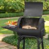 Char-Griller® Patio Pro Charcoal Grill and Smoker with Cast Iron Grates, Premium Metal Shelf and Damper Control, 250 Cooking Square Inches in Black, Model 1616