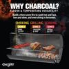 Char-Griller® Patio Pro Charcoal Grill and Smoker with Cast Iron Grates, Premium Metal Shelf and Damper Control, 250 Cooking Square Inches in Black, Model 1616