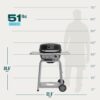 Charbroil 25302161 Bistro Pro Gas Grill for Small Spaces and Patios, Black