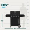 Charbroil 463253925 Performance Series 4-Burner Gas Grill Cabinet with Side Burner, Black